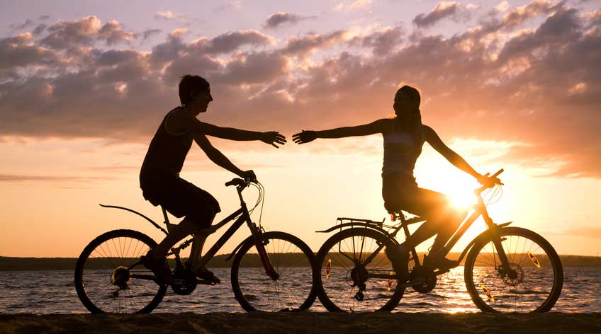 bike trails by the ocean